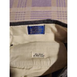 Pendleton Country Traditionals 100% Wool Gray Dress Trousers Pants Vtg Talon